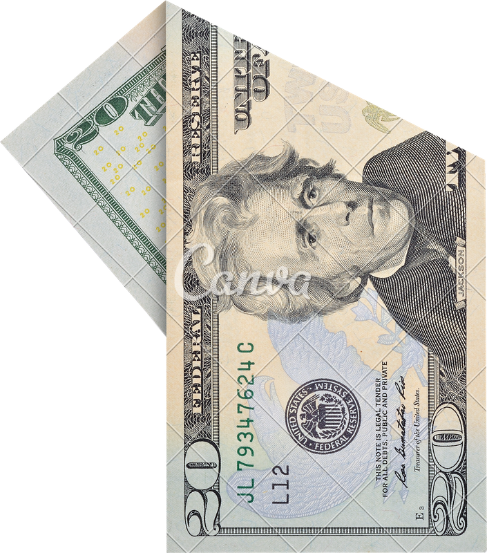 Folded U S Currency Design Element PNG