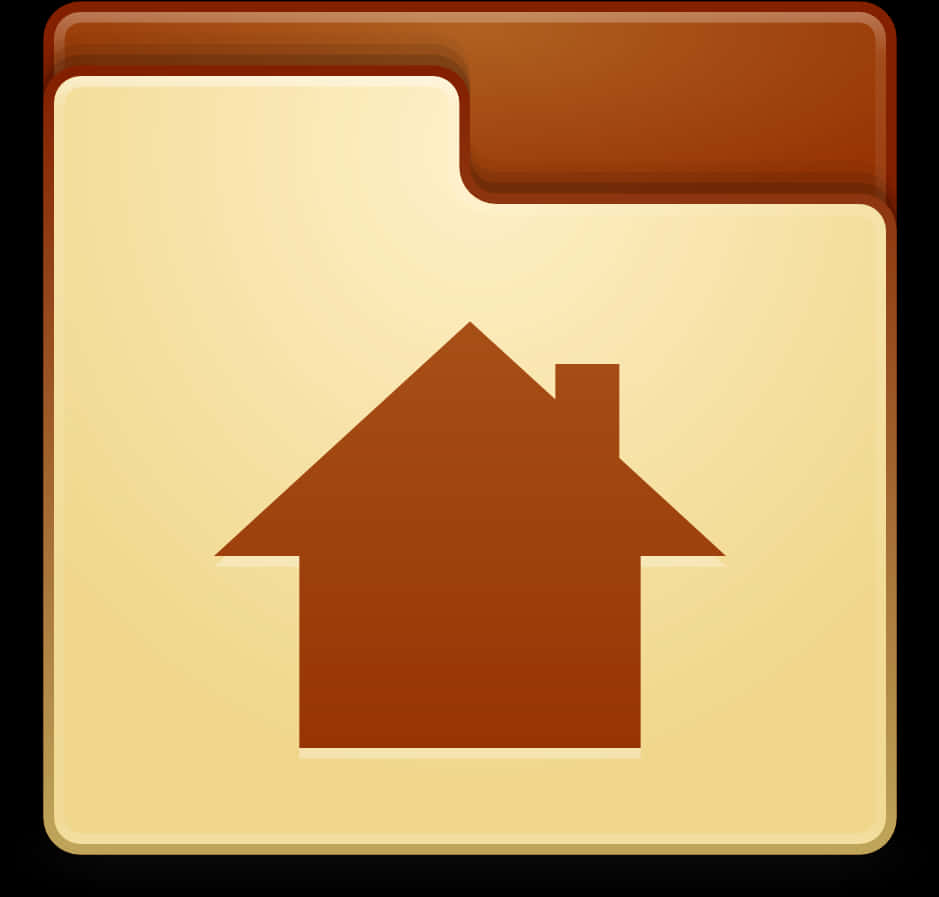 Folder Style Home Icon PNG