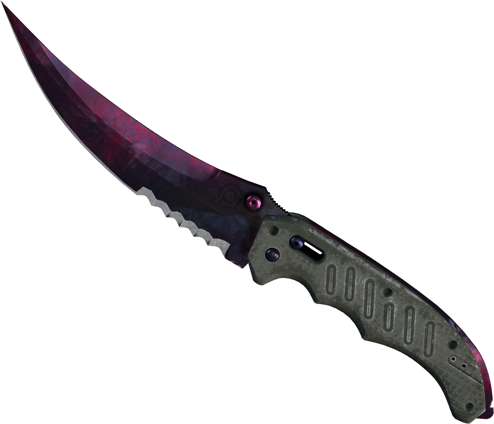 Folding Knifewith Purple Blade PNG