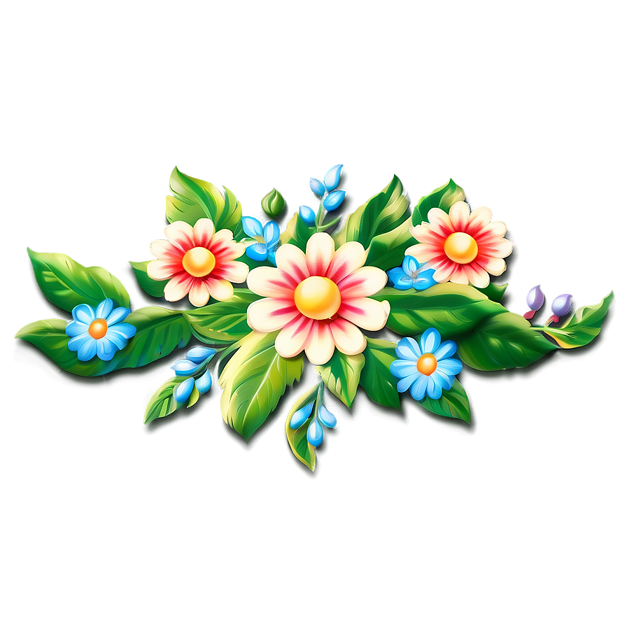 Folk Flower Pattern Png Yhe PNG