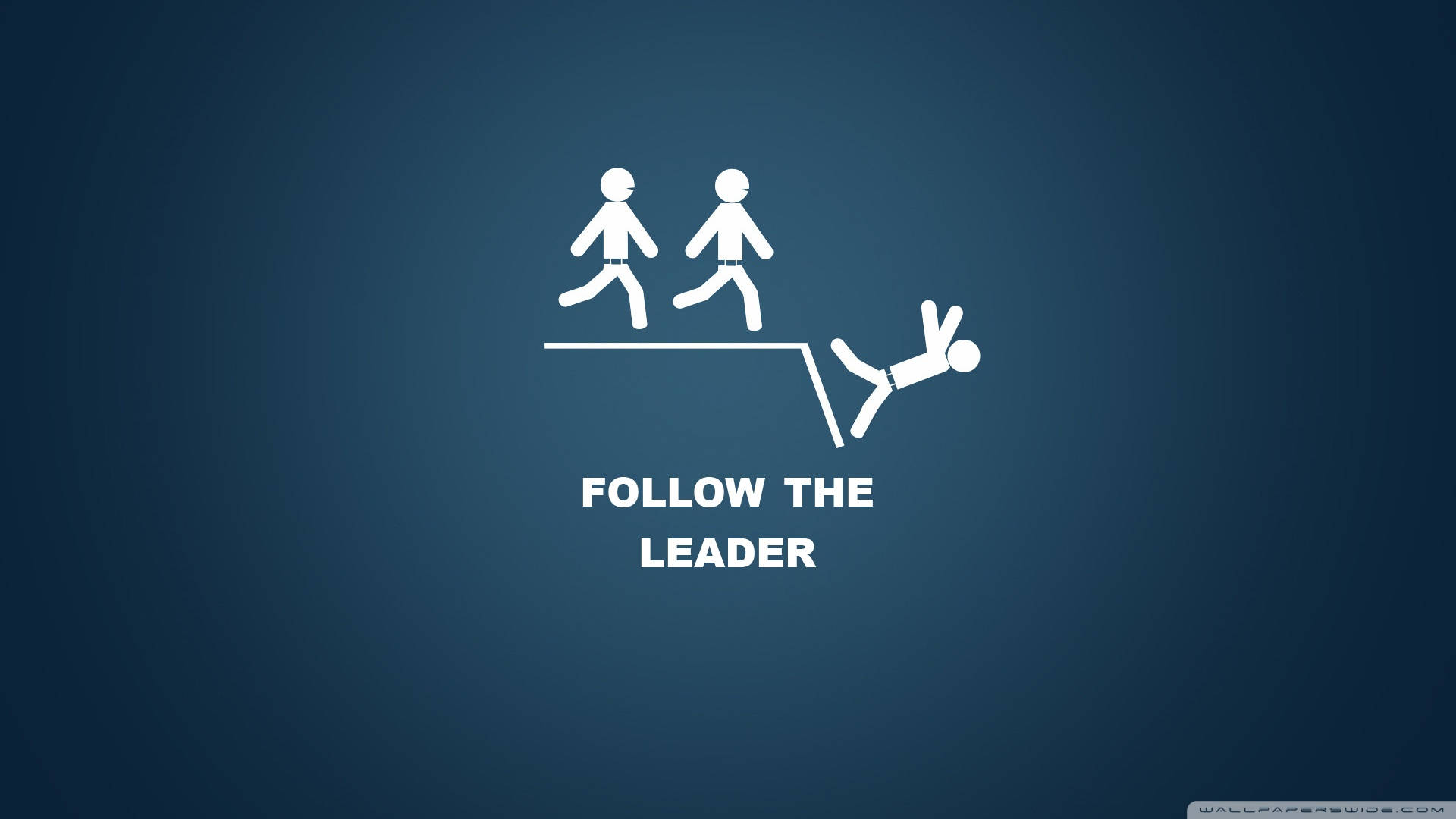 Follow The Lead Funny Illustration Picture