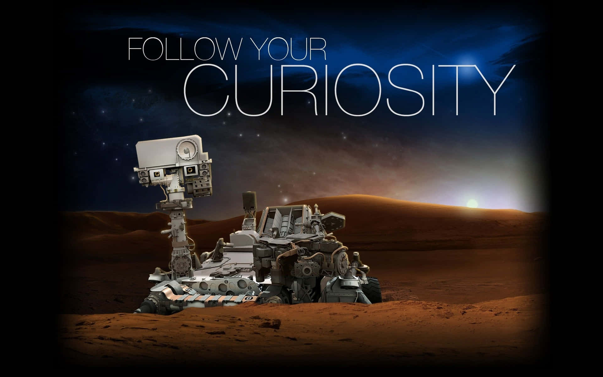 Follow Your Curiosity Mars Rover Wallpaper