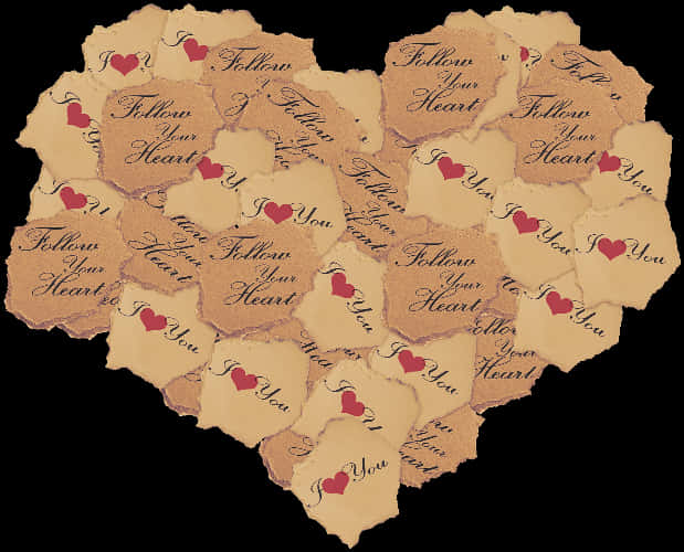 Follow Your Heart Paper Notes PNG