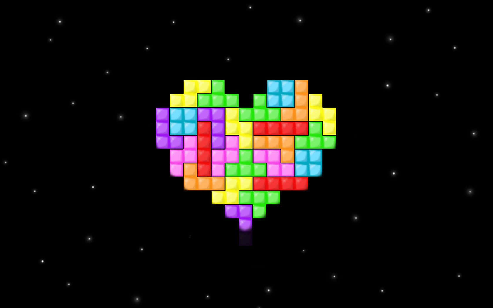 Fondocautivador Inspirado En Tetris Con Colores Vibrantes.