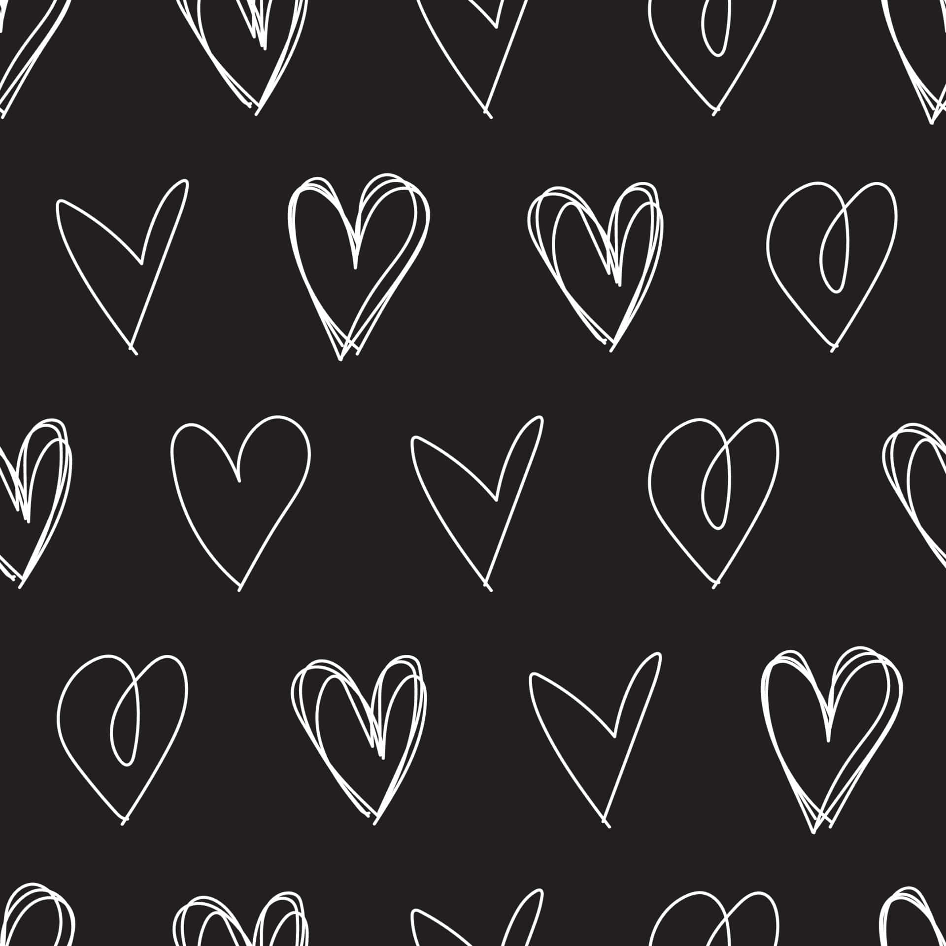 Descargar Fondode Corazón En Blanco Y Negro | Wallpapers.com