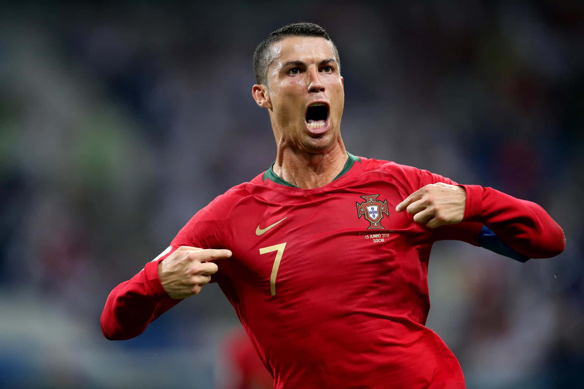 Fondode Pantalla: Cristiano Ronaldo Anotando Un Gol