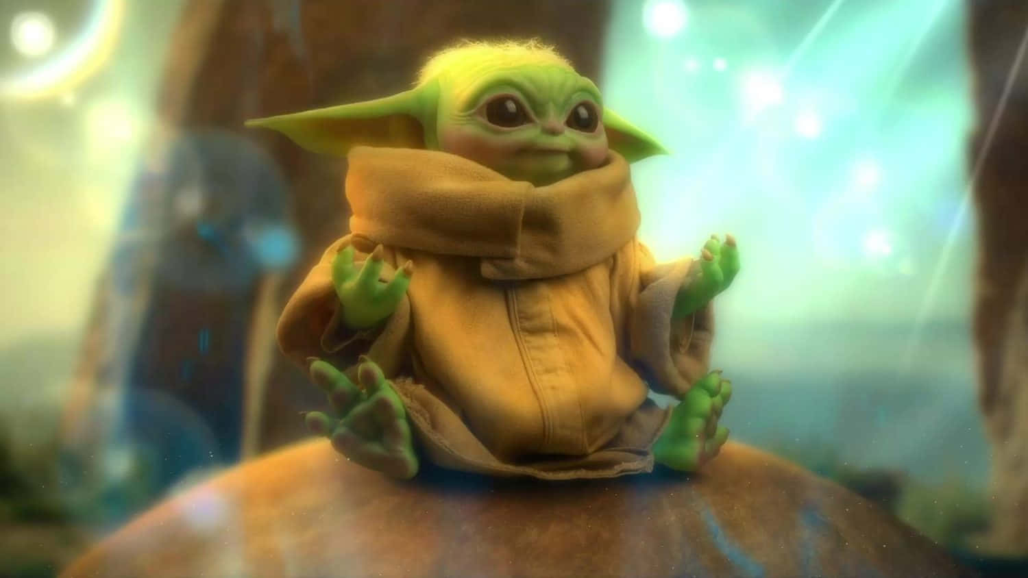 Fondode Pantalla De Baby Yoda Para Zoom.