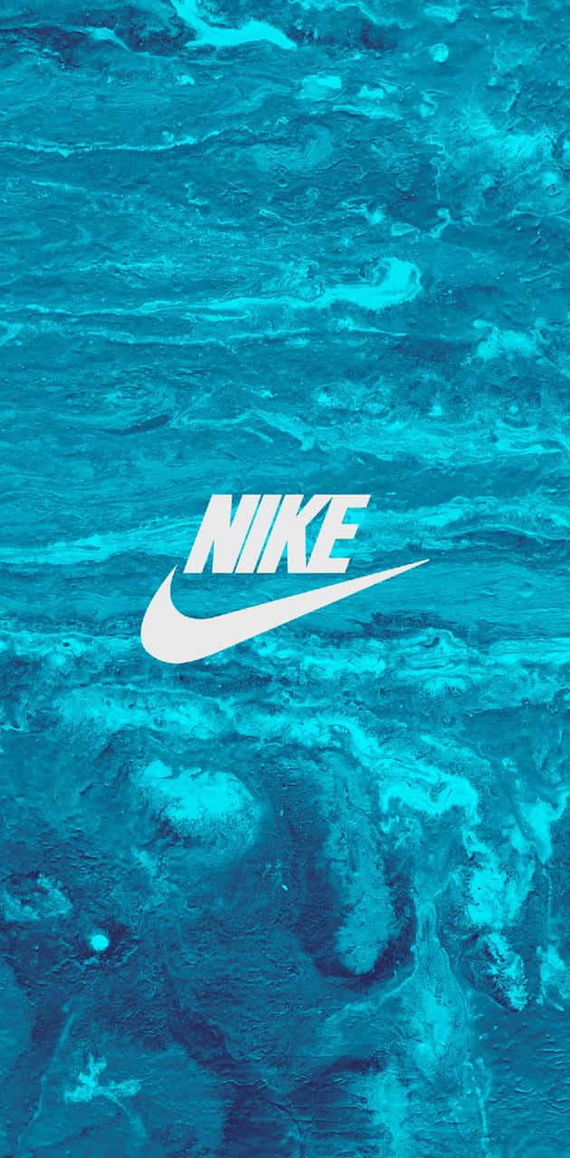 Fondode Pantalla De Nike Con Estilo En Color Azul. Fondo de pantalla