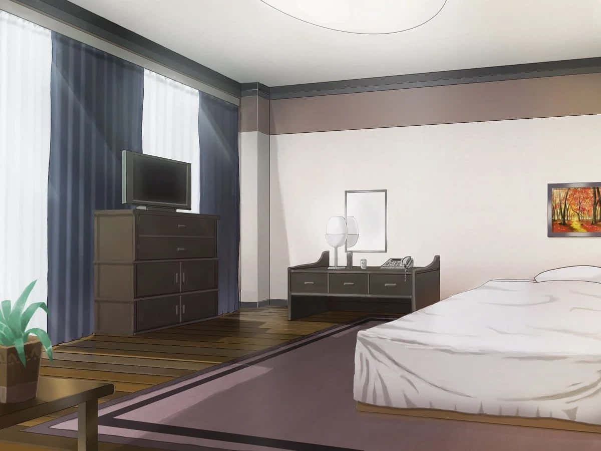 Fondode Pantalla De Un Dormitorio De Anime.