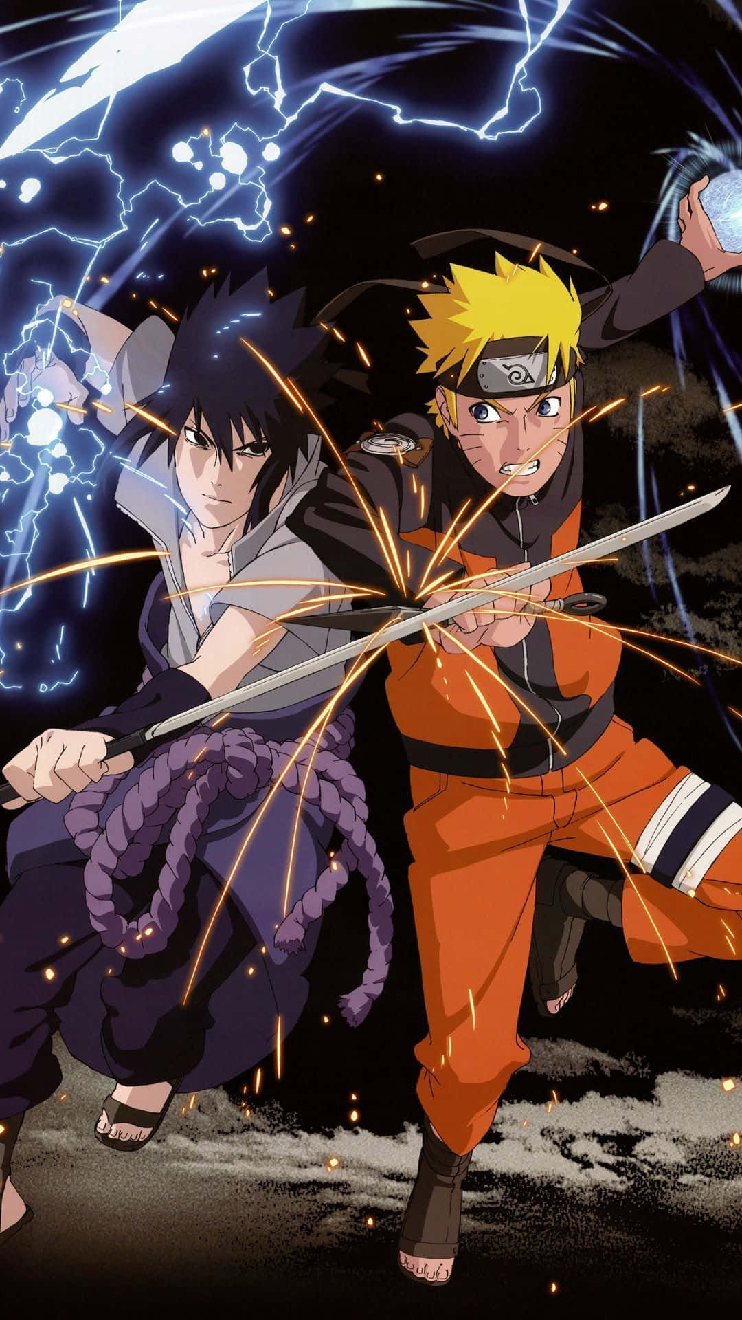 Fondode Pantalla Enérgico Para El Teléfono De Naruto Uzumaki