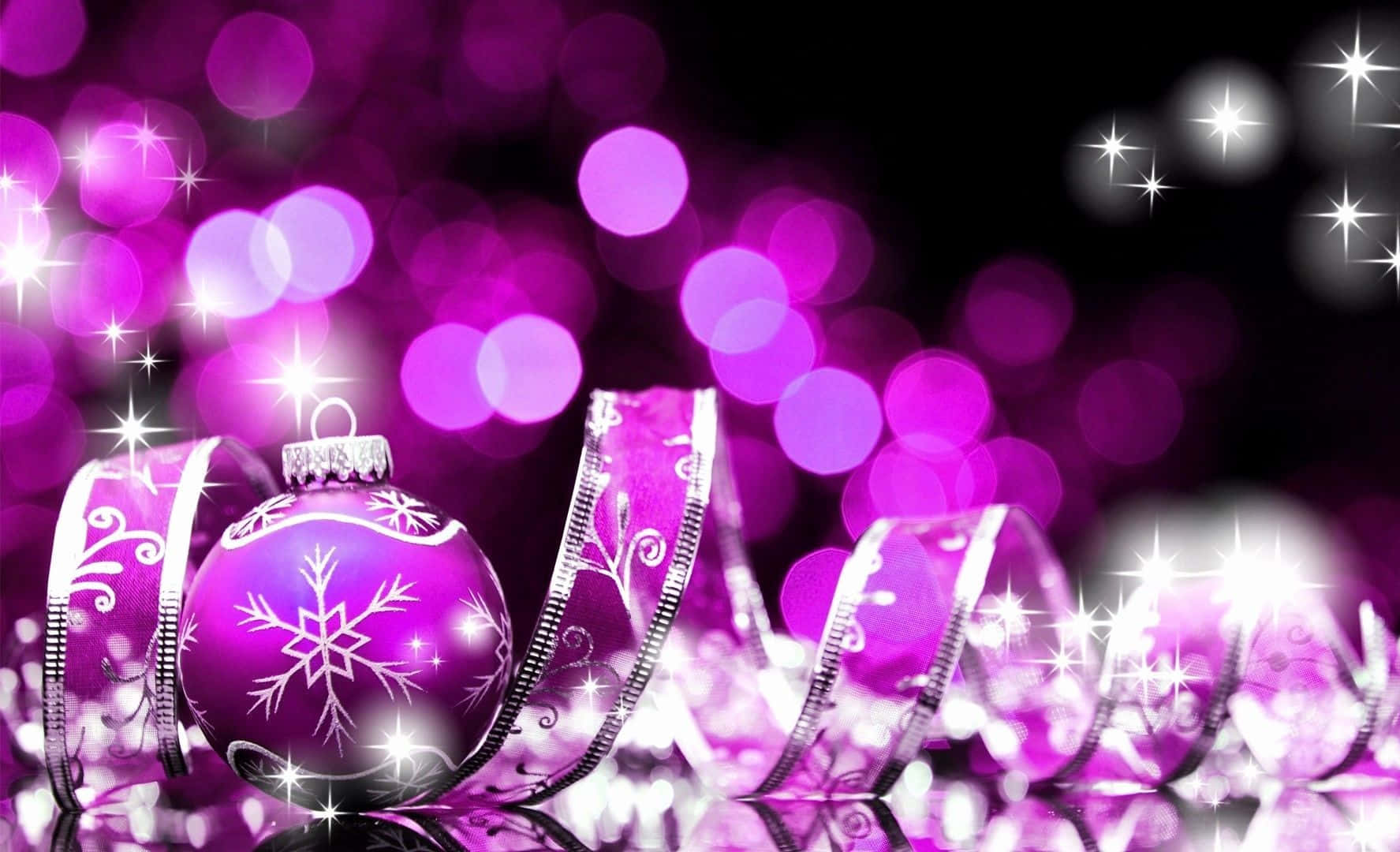 Fondofestivo De Navidad En Color Púrpura.