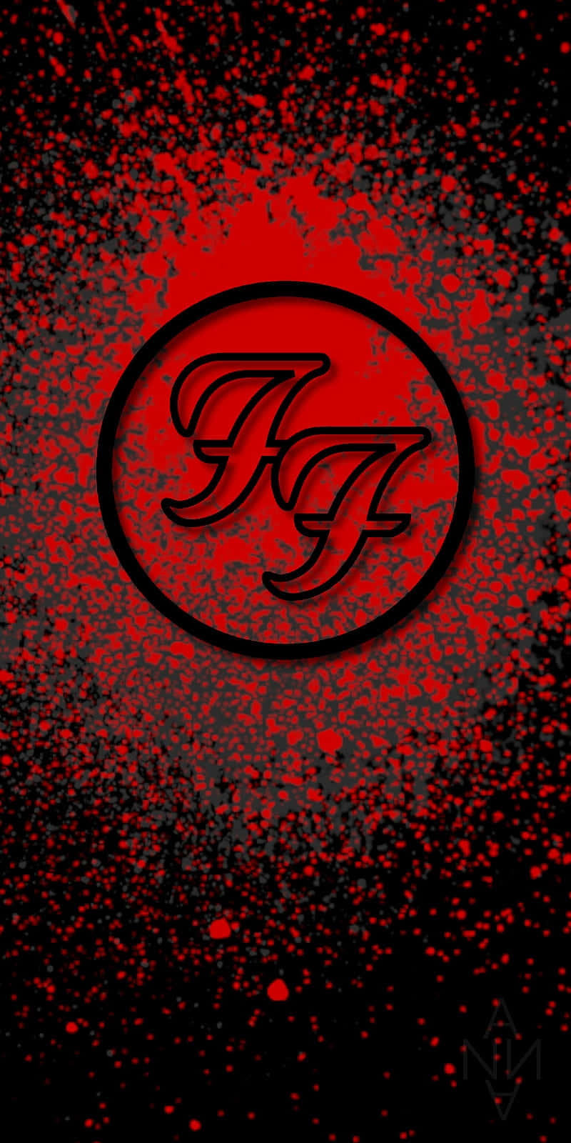 Foo Fighters Red Black Abstract Art Wallpaper