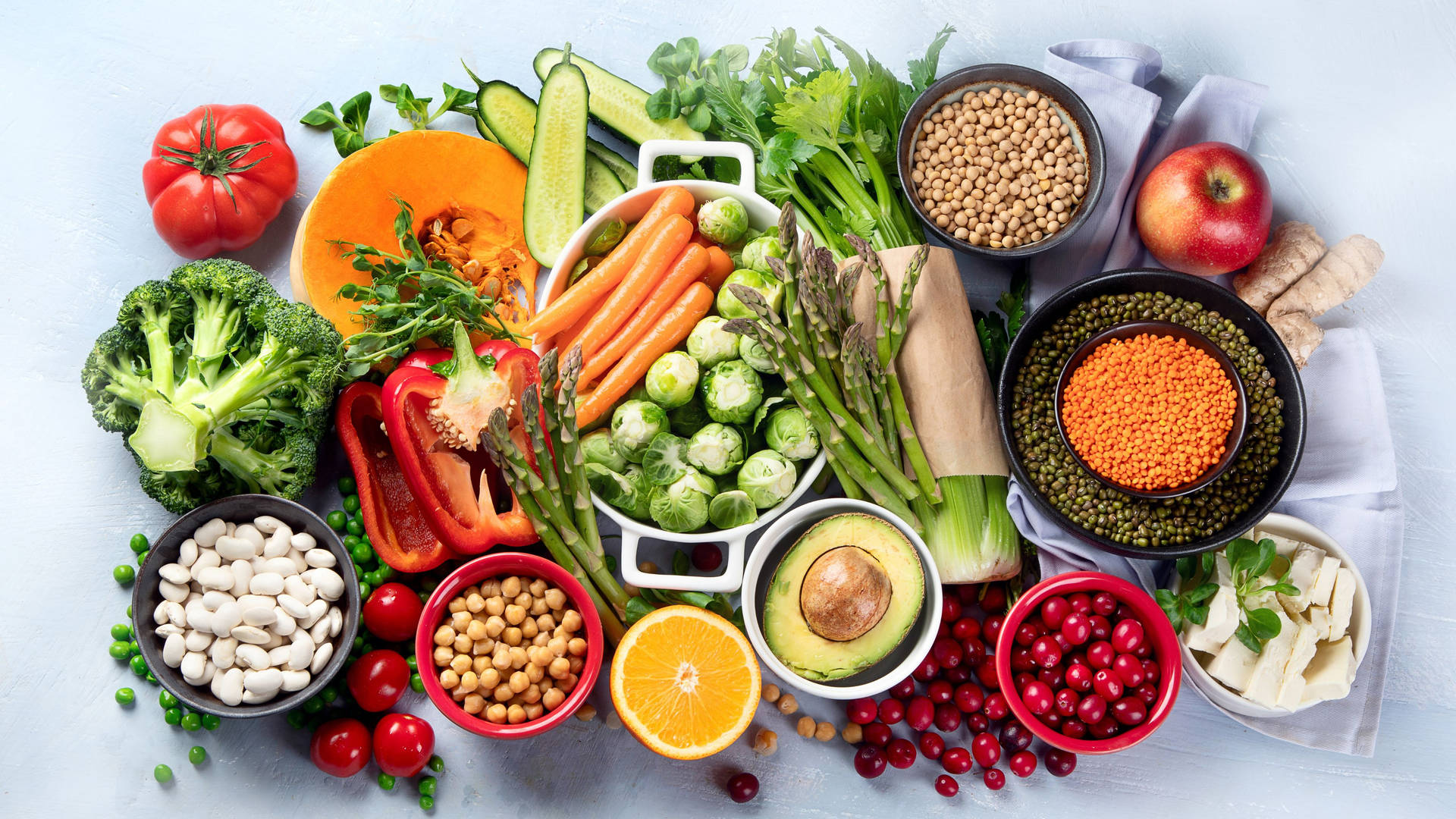 Frugter og grøntsager fødevarer 4K Ultra HD Wallpaper Wallpaper