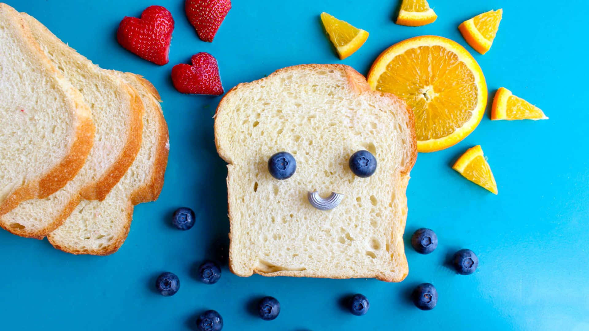 Cheerful Bread Food Illustration Background