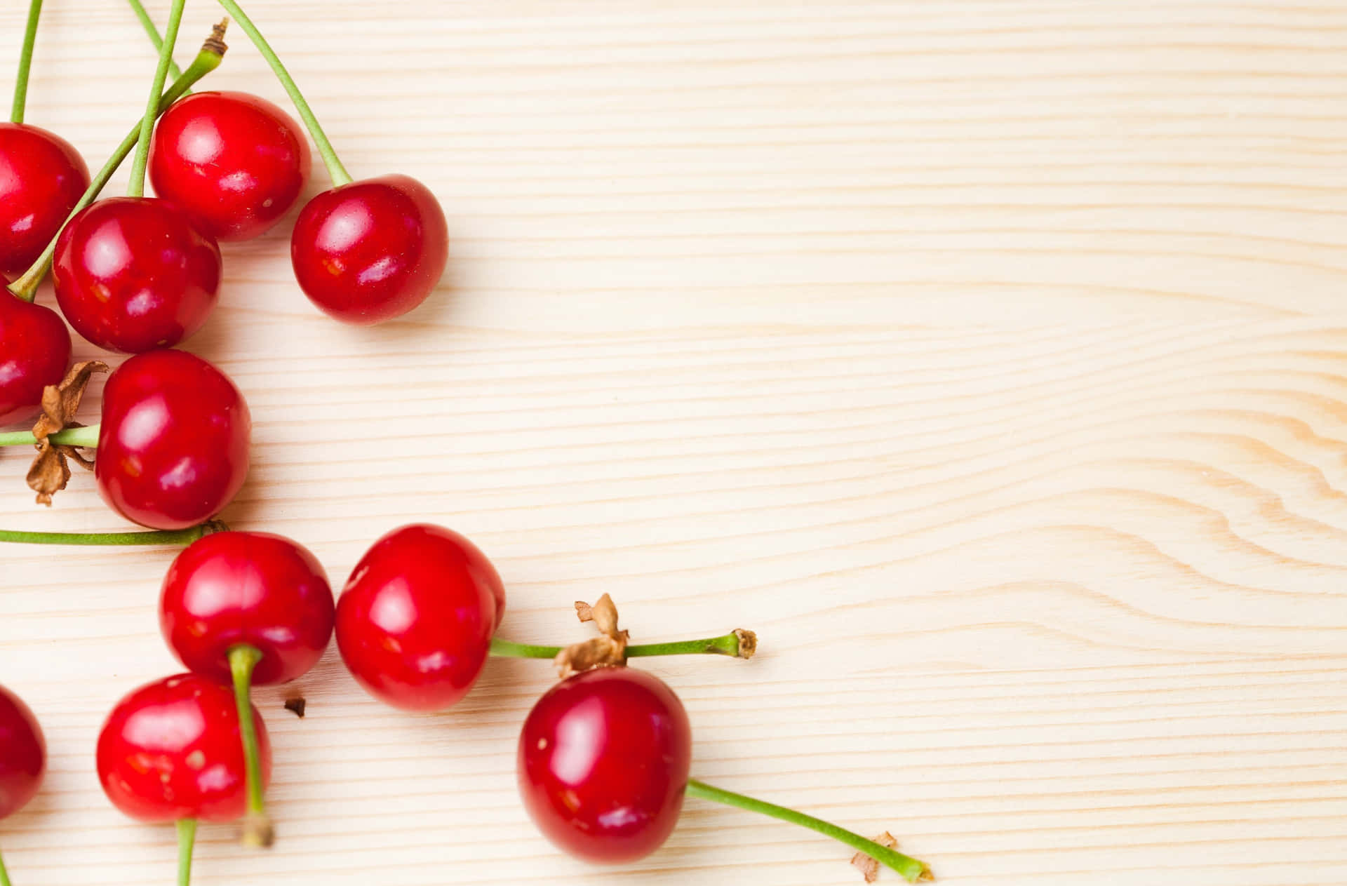 Sweet Red Cherry Berries Food Background