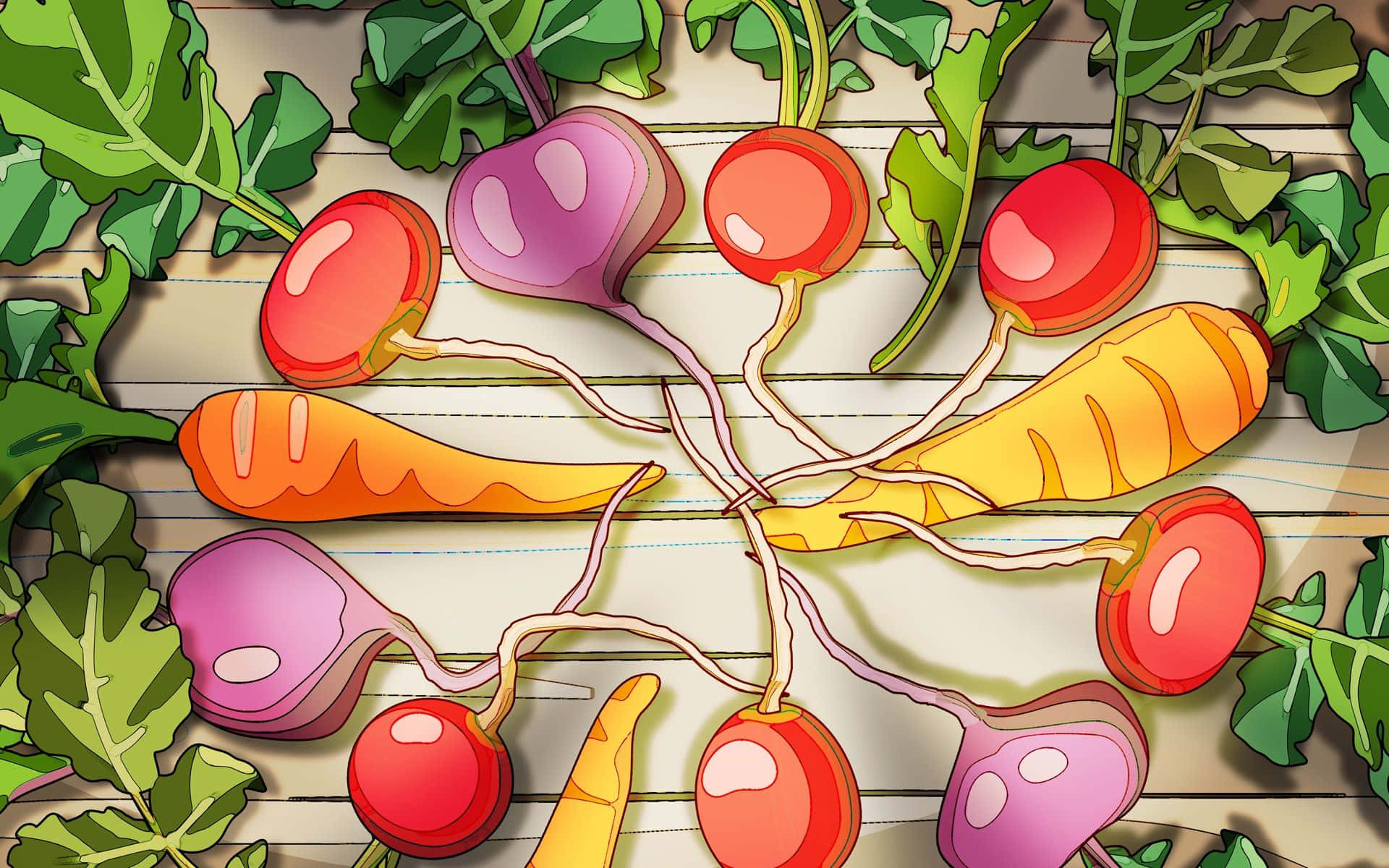 Vegetable Food Digital Illustration Background