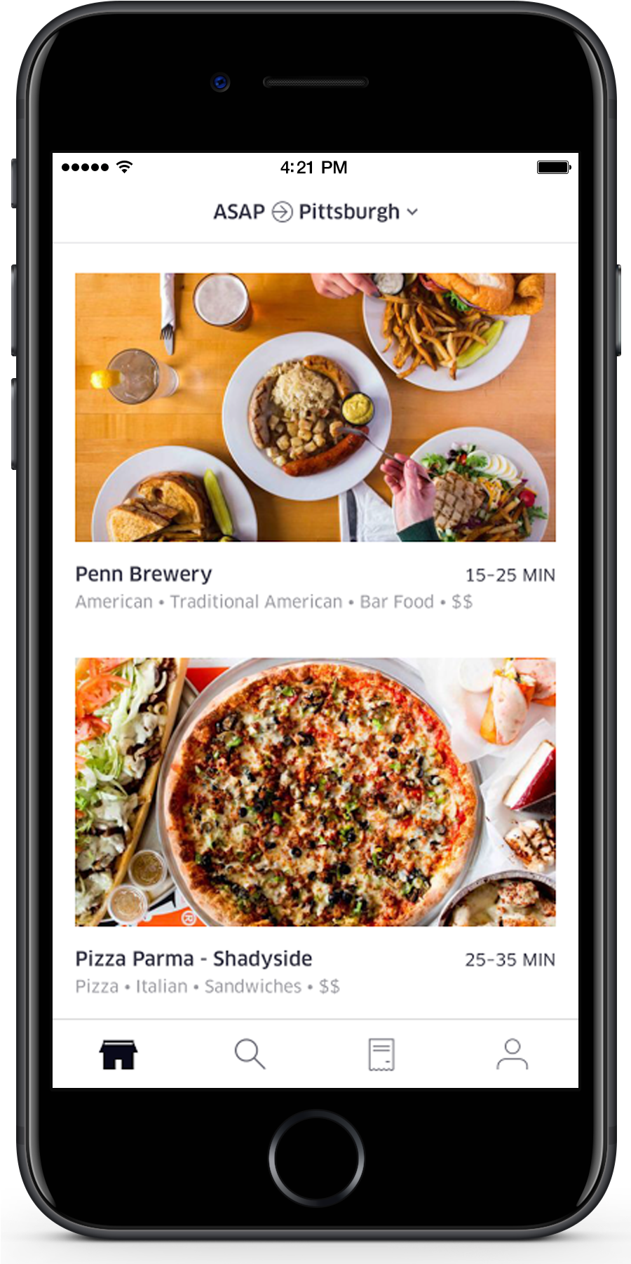 Food Ordering App Screen PNG