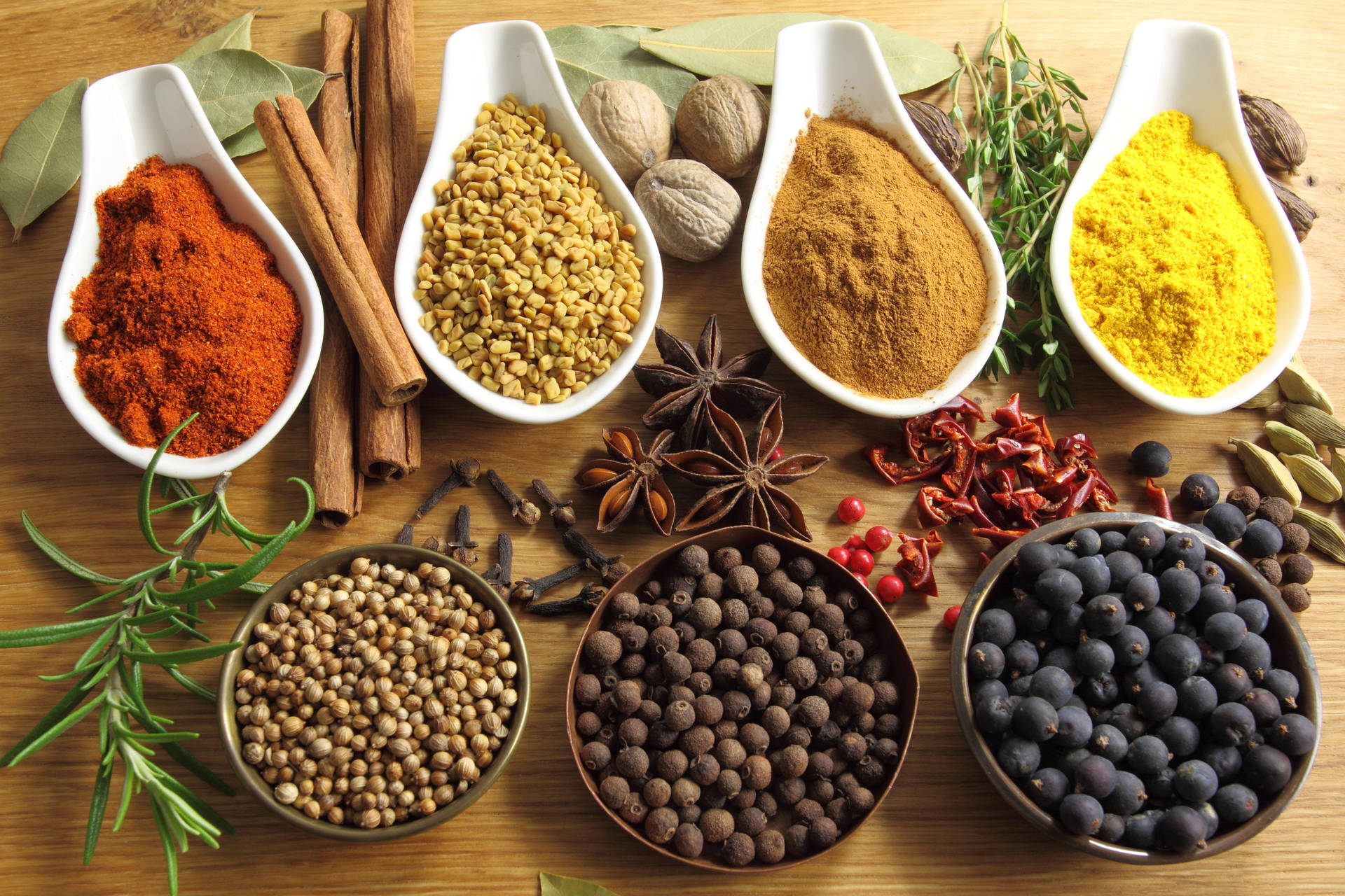 Food Spices Herbs Wallpaper