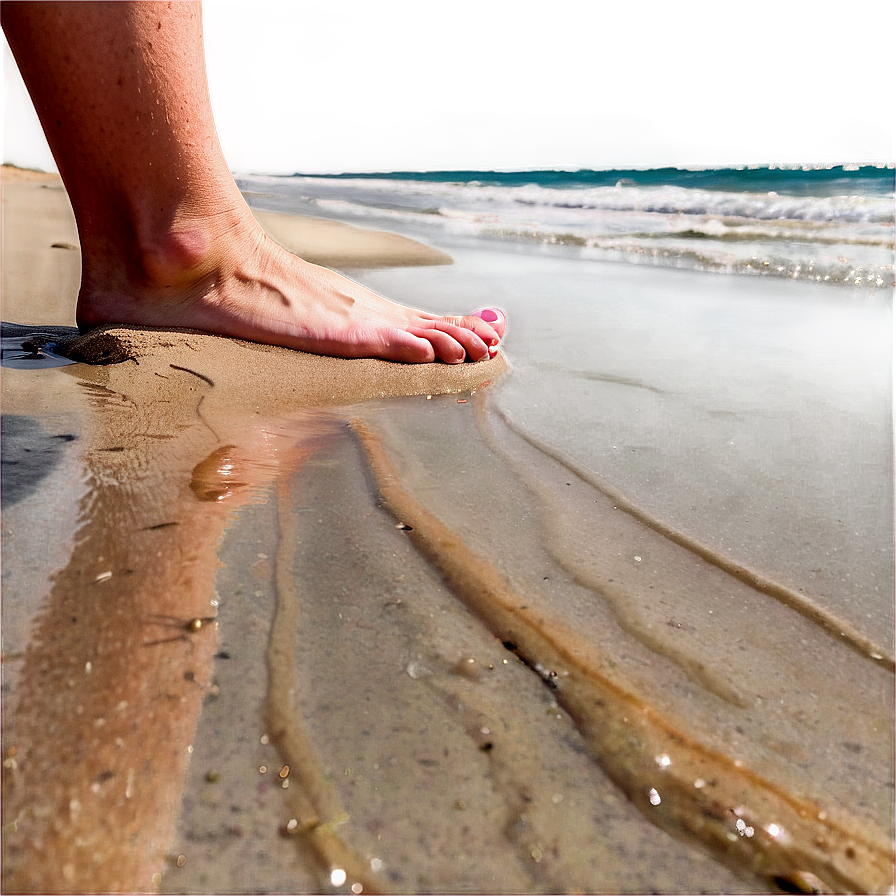 Foot On Sandy Beach Png Sus64 PNG