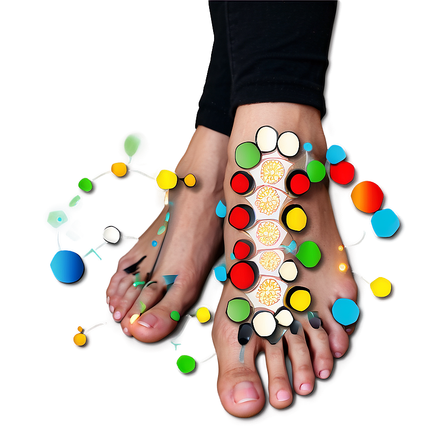 Foot With Reflexology Points Png Dmj PNG