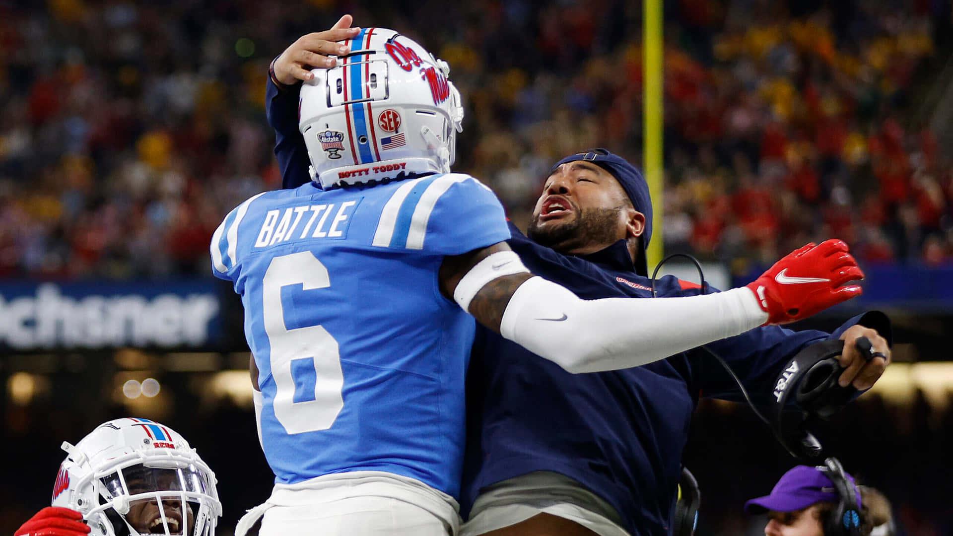 Célébration De Football Avec Un High Five Fond d'écran