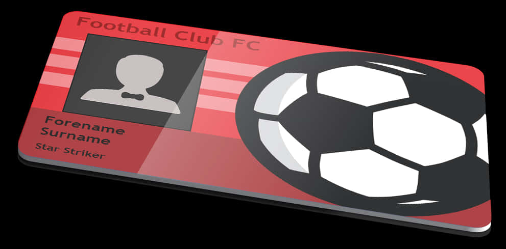 Football Club Membership Card Design PNG