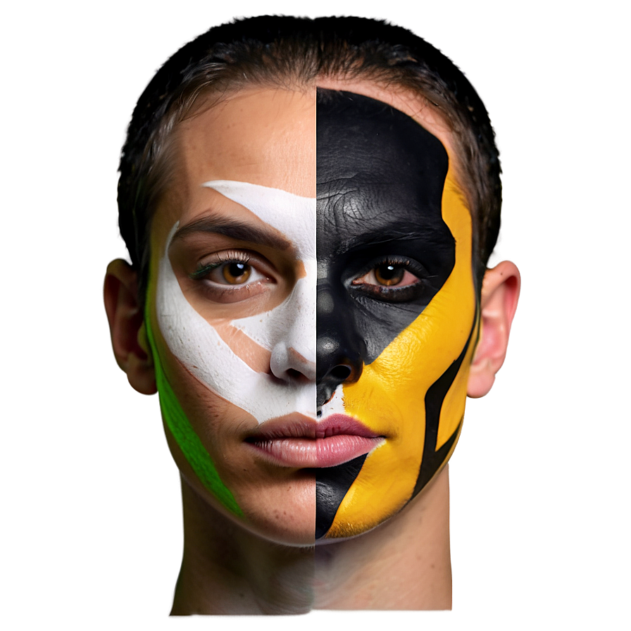 Football Fan Face Paint Png 06242024 PNG