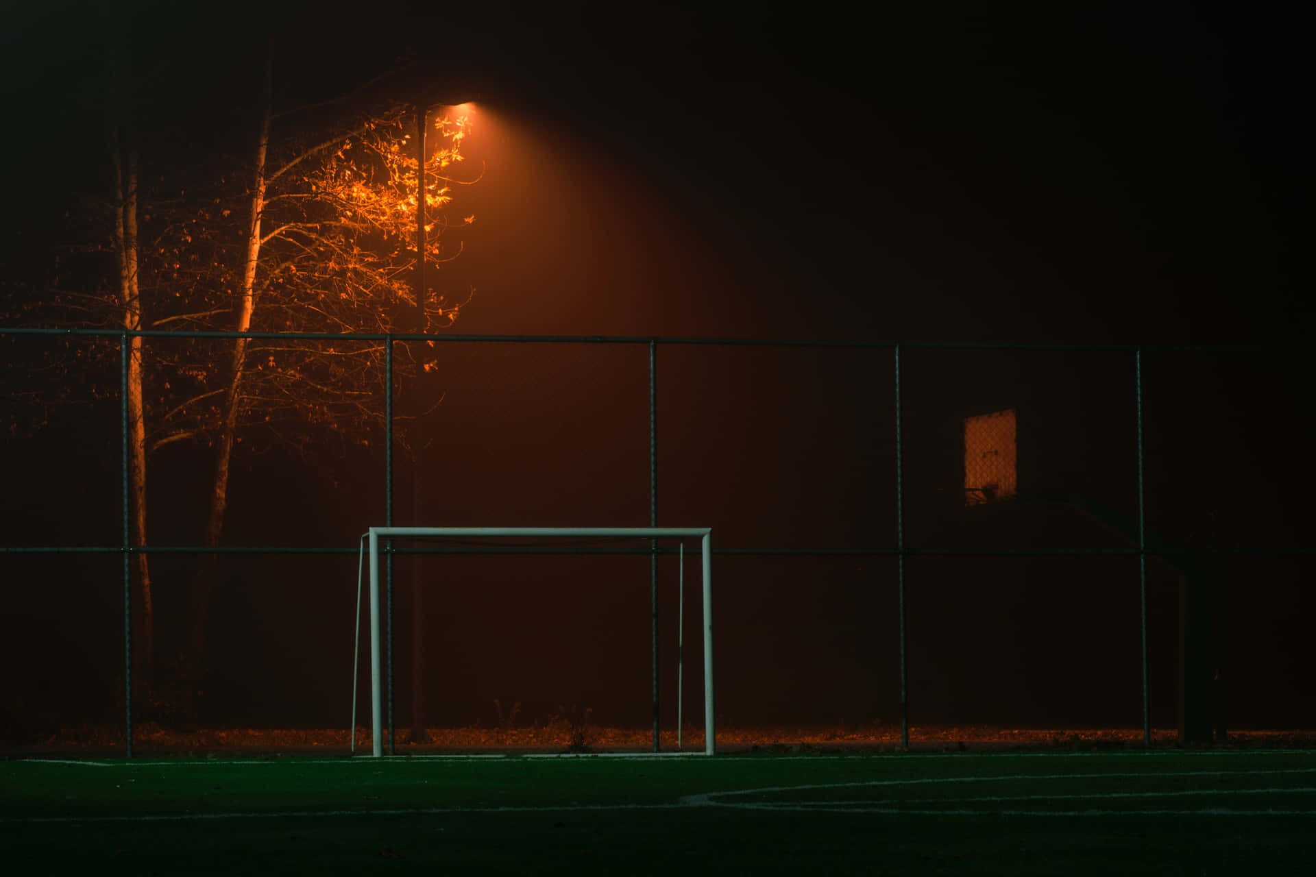 Football Field At Night Time Picture