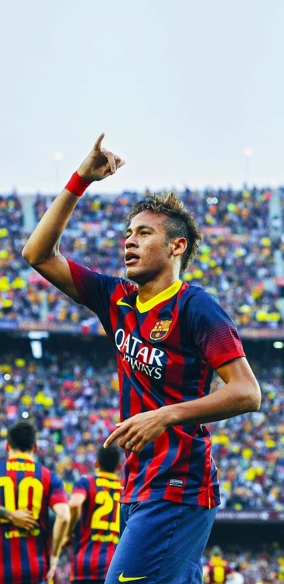 Fotbollgalaxy Brasilianska Spelare Neymar. Wallpaper