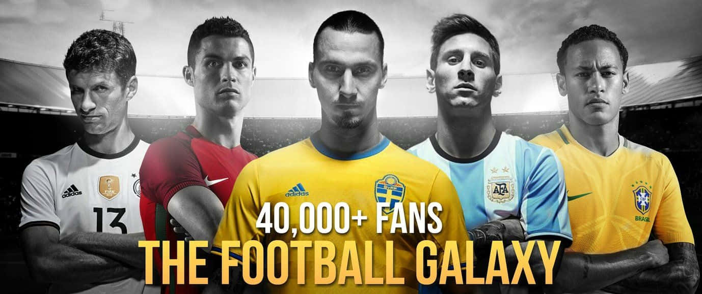 Football Galaxy Star Players Poster Wallpaper