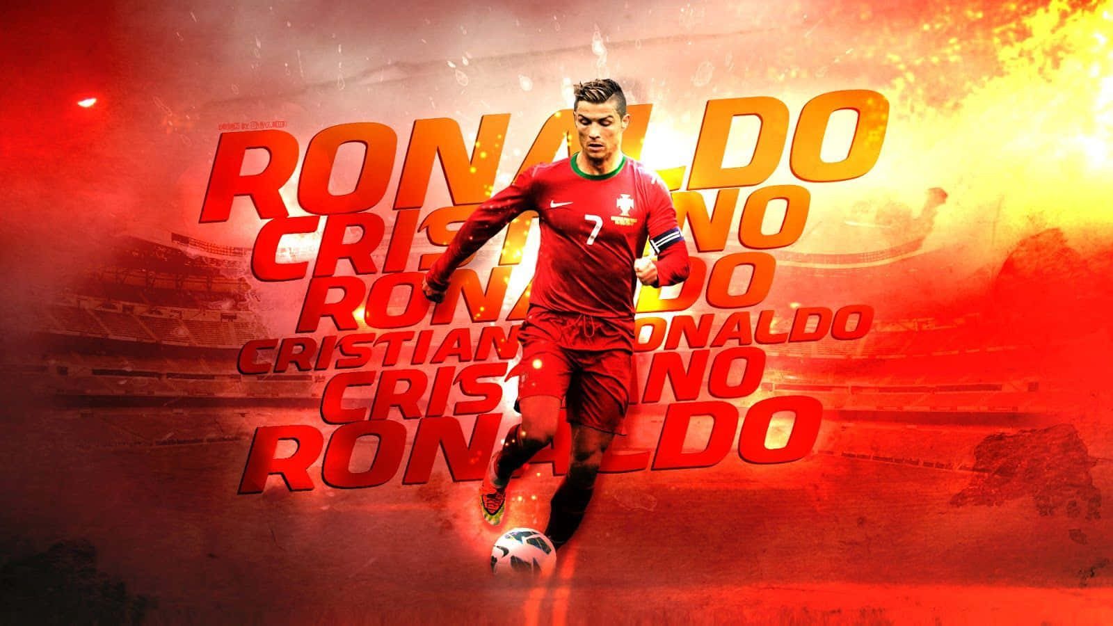 Fodbold Galakse Portugisisk Spiller Cristiano Ronaldo Wallpaper