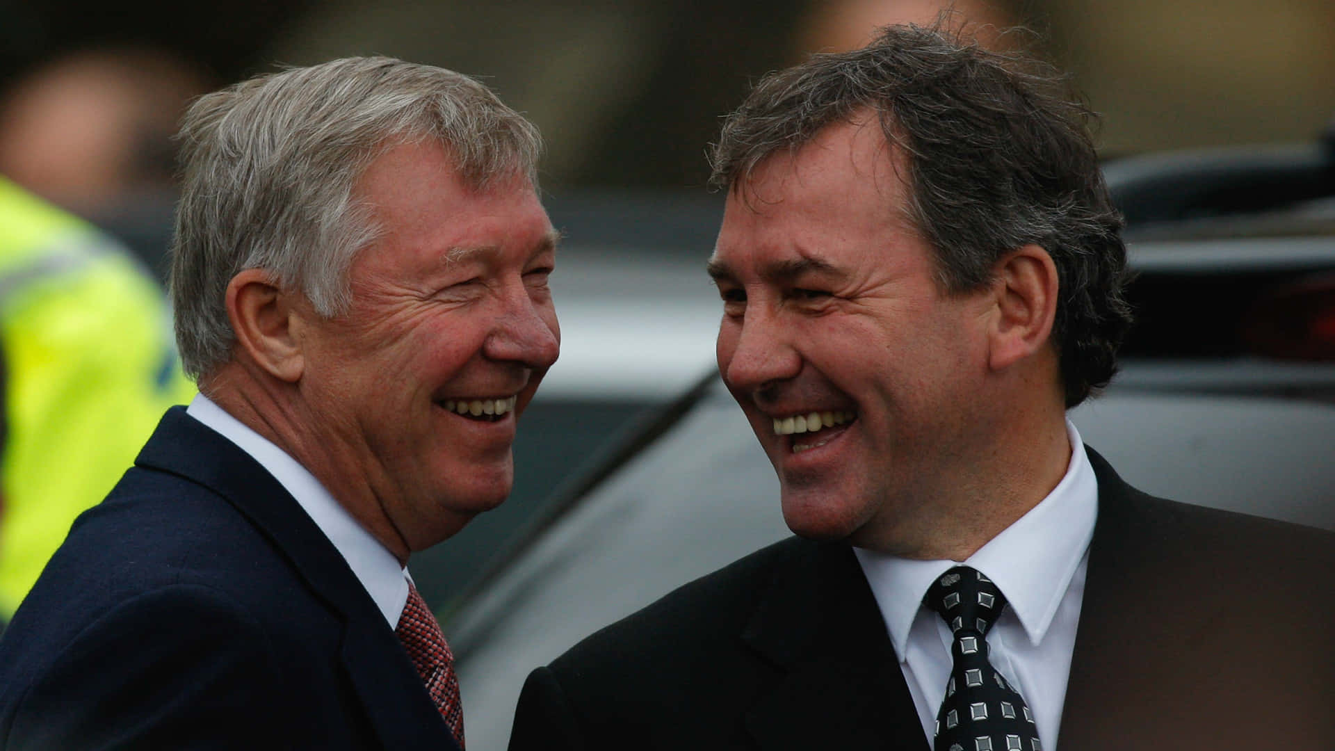 Football Legends Bryan Robson And Bobby Robson Wallpaper