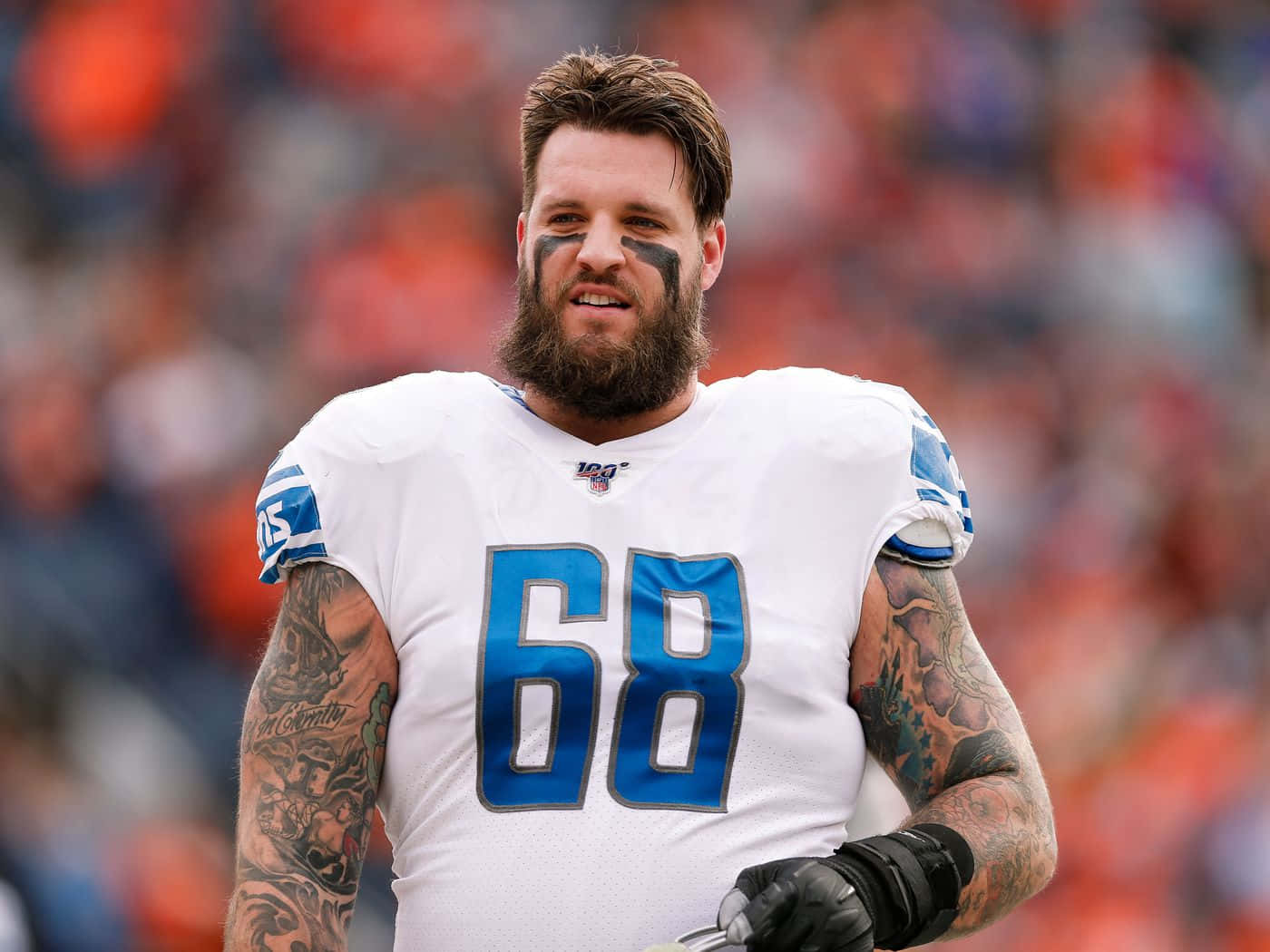 Football Offensive Tackle Number 68 Taylor Decker Wallpaper
