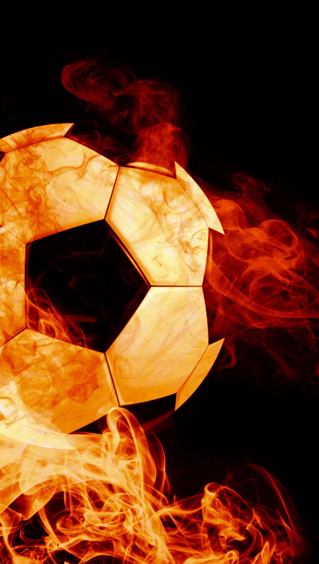 Football on Fire Wallpaper