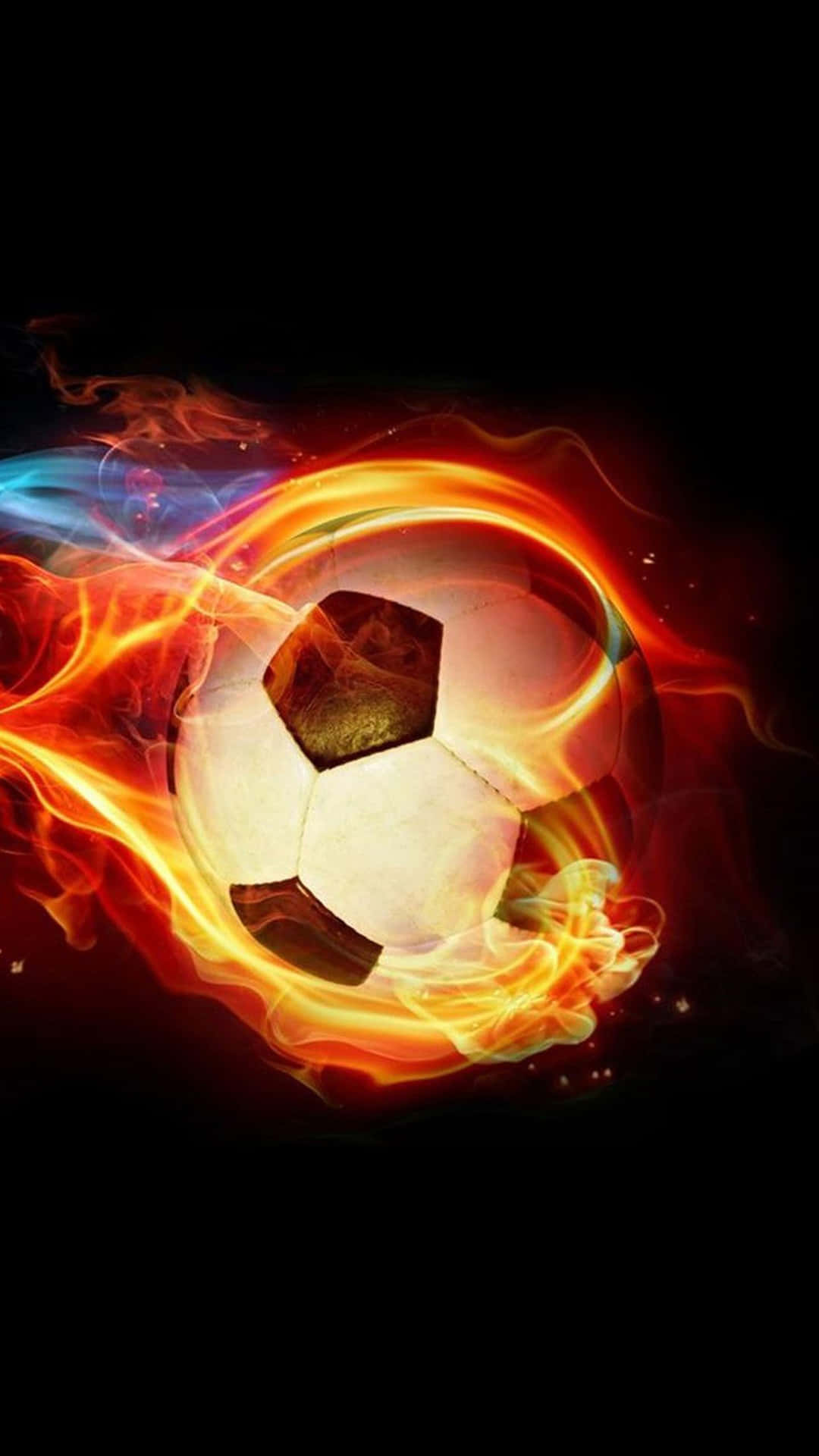 "Football is aflame with passion!" Wallpaper