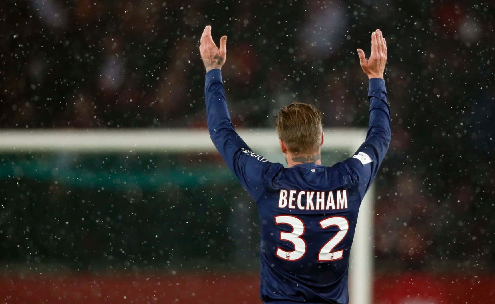 David Beckham Back Angle Shot Football PC Wallpaper