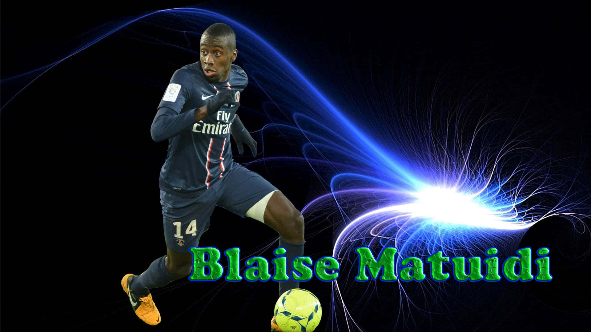 Dynamic Footballer Blaise Matuidi in Action Wallpaper