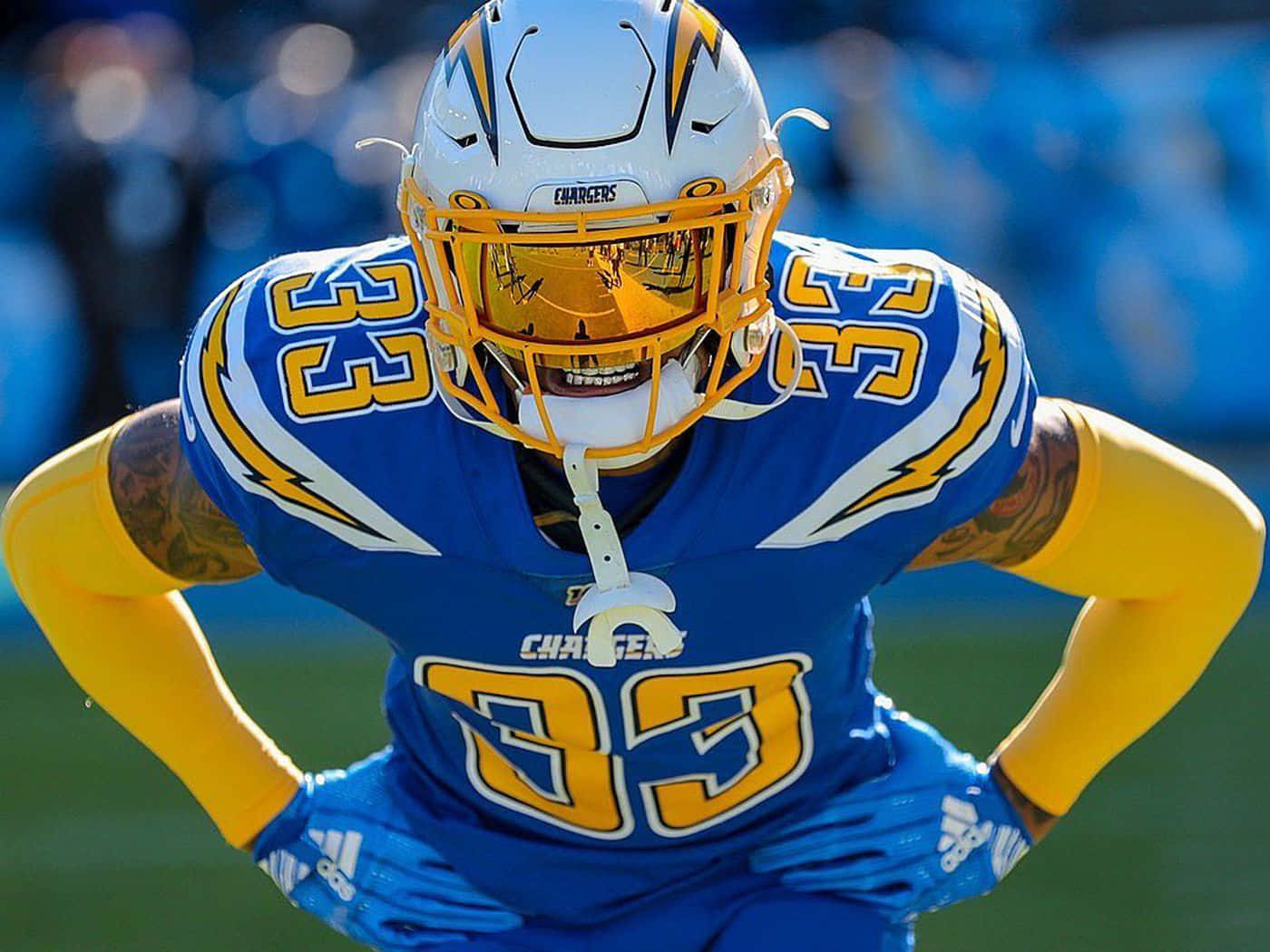 Football Player Derwin James Los Angeles Chargers Wallpaper