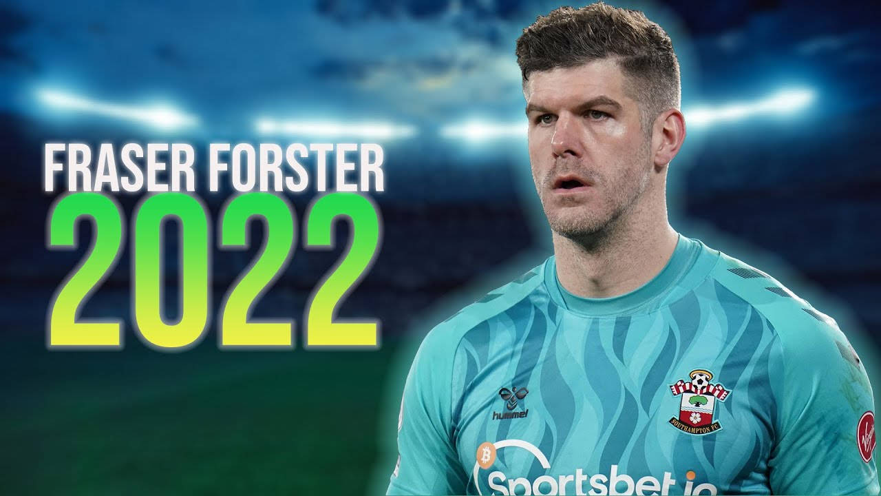 Fodboldspiller Fraser Forster 2022 viser farverige billeder af lys i fodboldspillet. Wallpaper