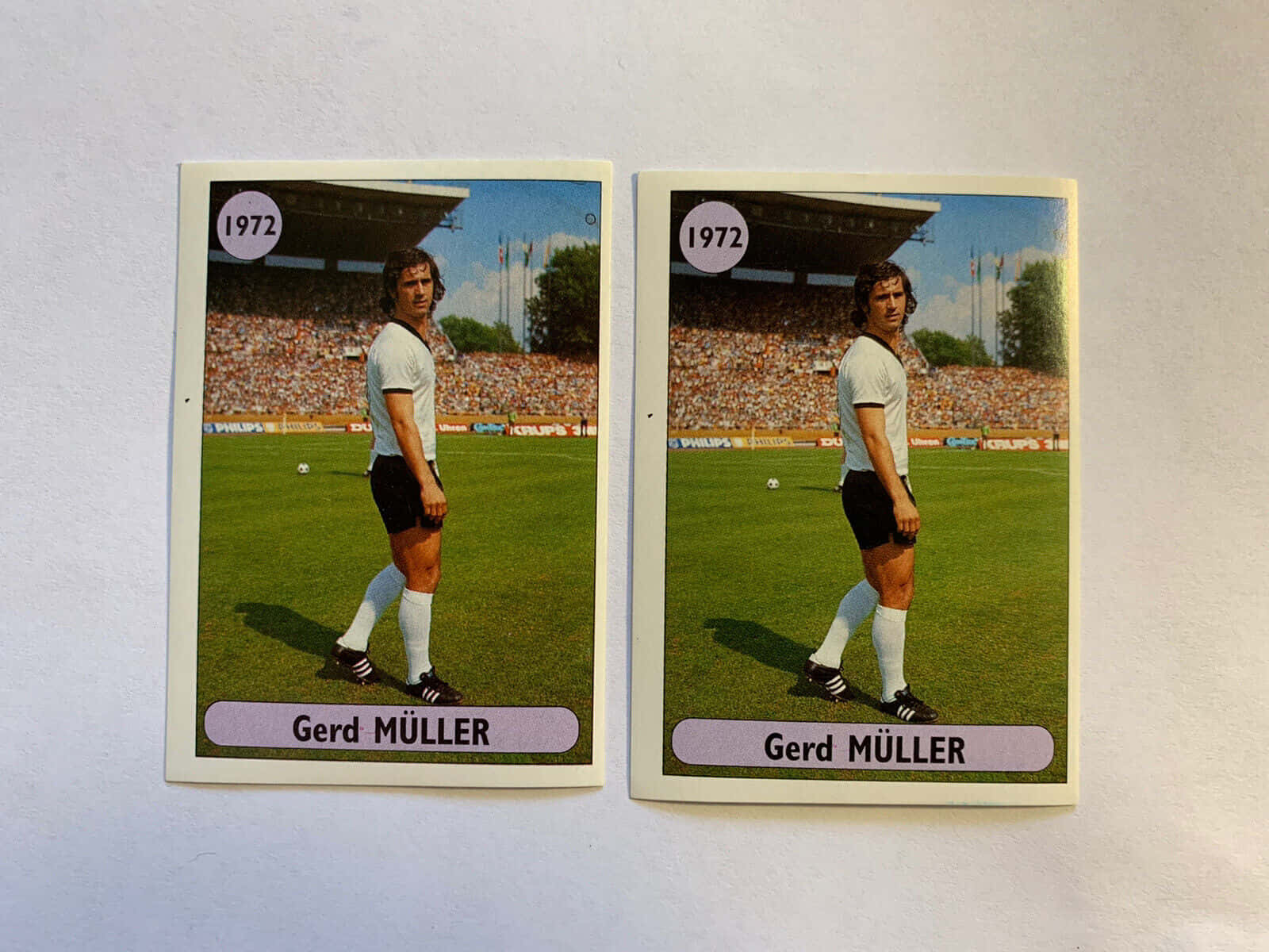 Cartascambiabile Del Giocatore Di Calcio Gerd Muller Del 1972. Sfondo