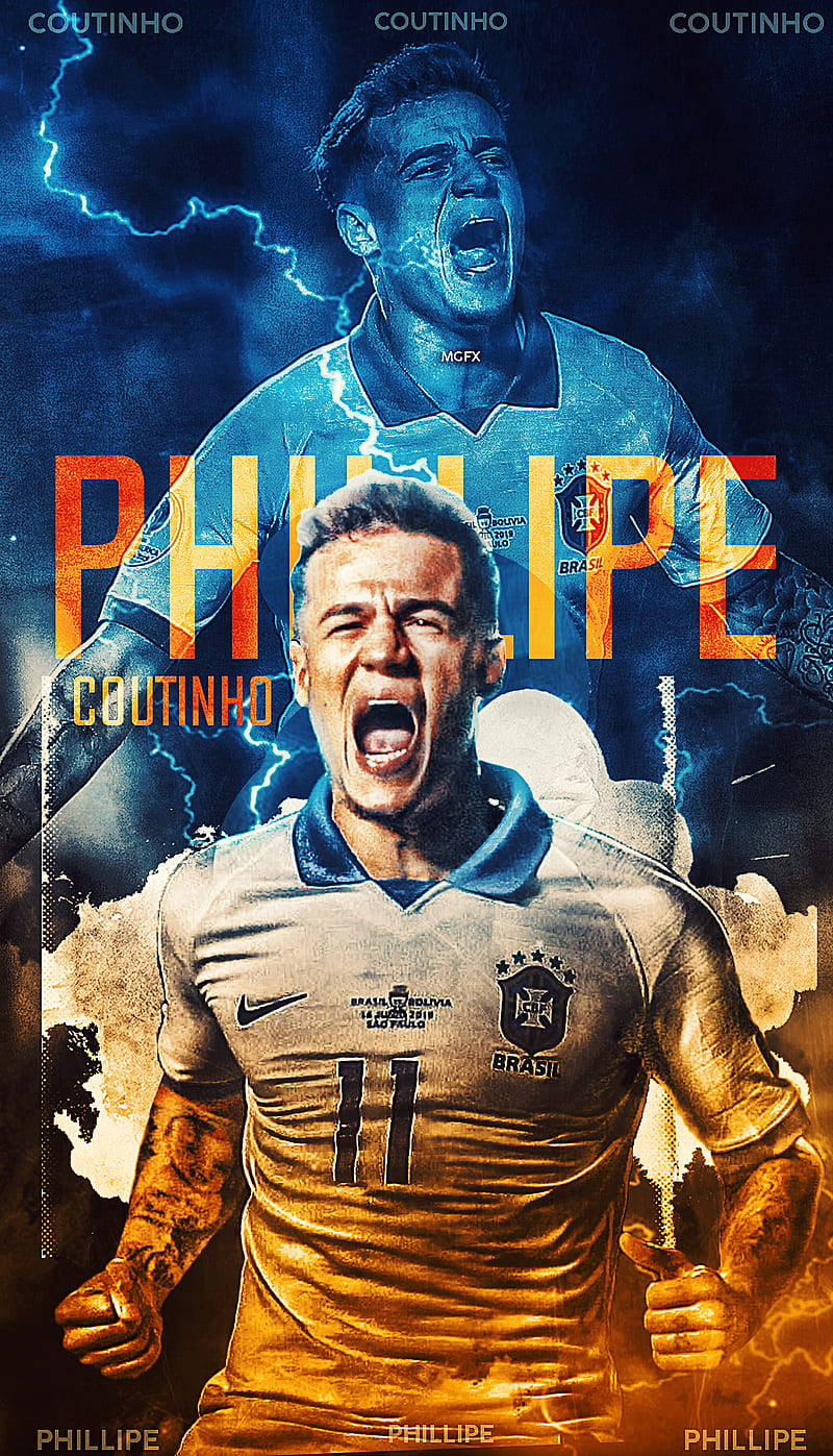 Fodboldspiller Phillippe Coutinho skaber usædvanlige tapeter. Wallpaper