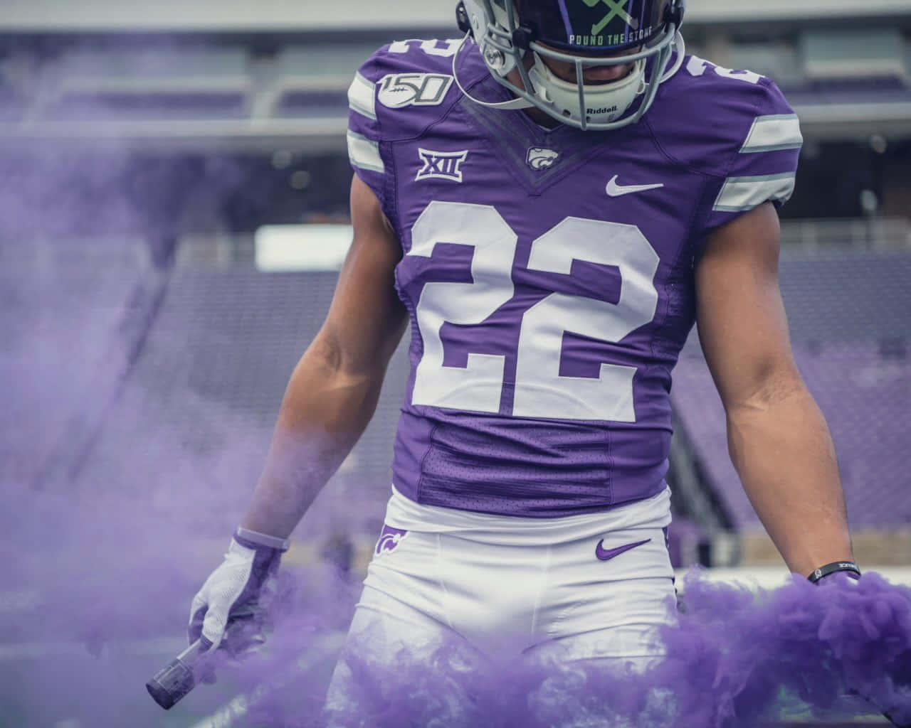 Football Player Purple Smoke22 Wallpaper