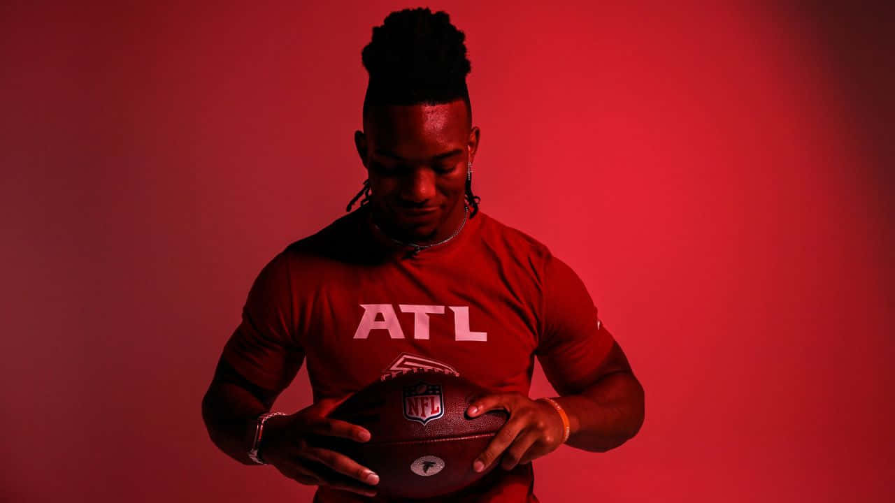 Football Player Red Backdrop Wallpaper