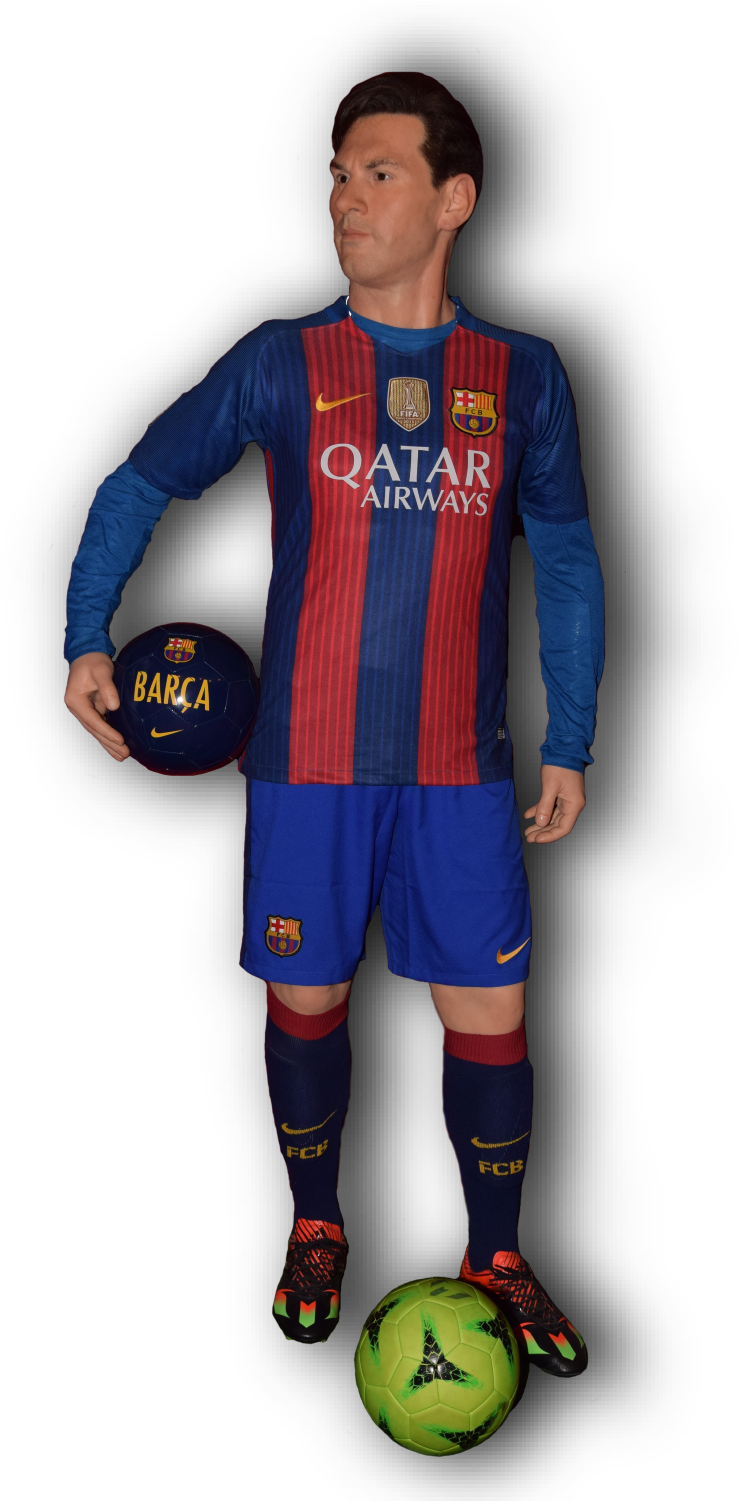 Football Playerin F C Barcelona Kit PNG
