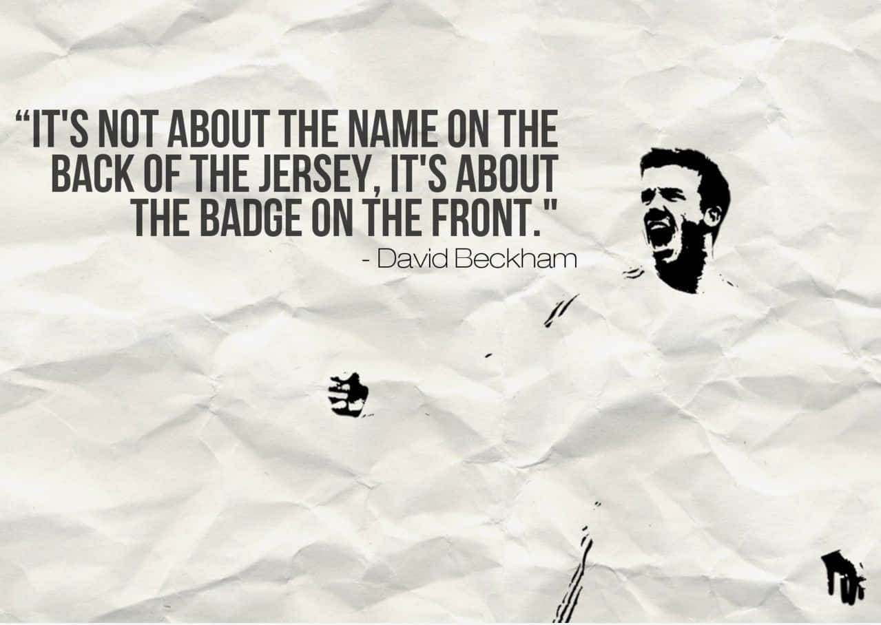 David Beckham fodboldcitat tapet Wallpaper