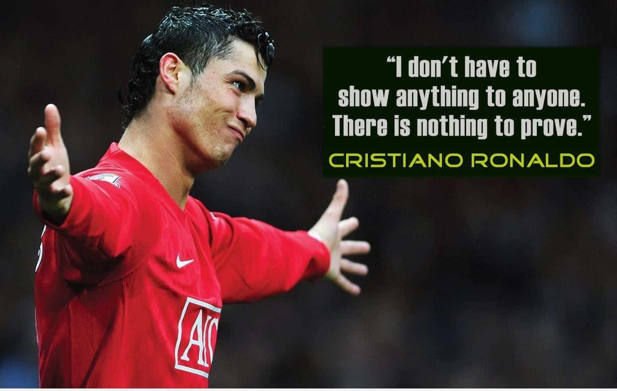Cristiano Ronaldo Of Portugal Football Quotes Wallpaper