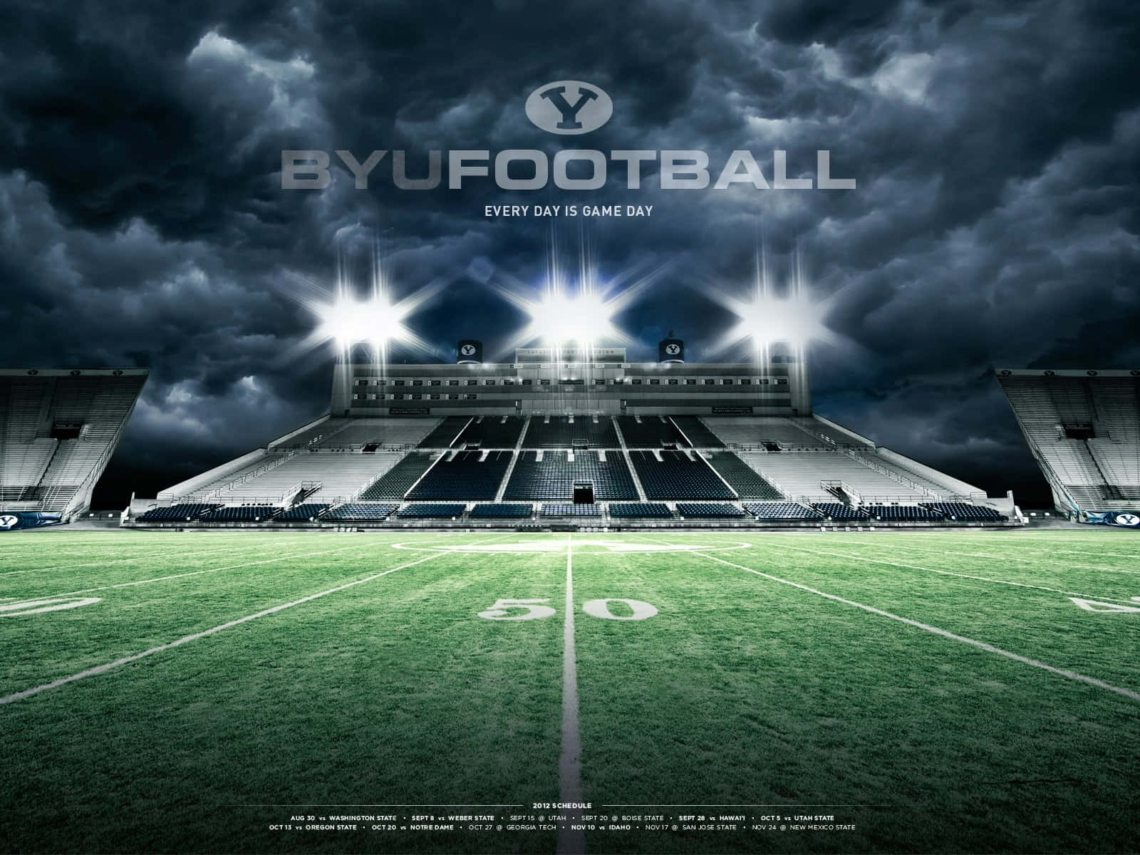 Eyfool Football Stadium With Stormy Clouds