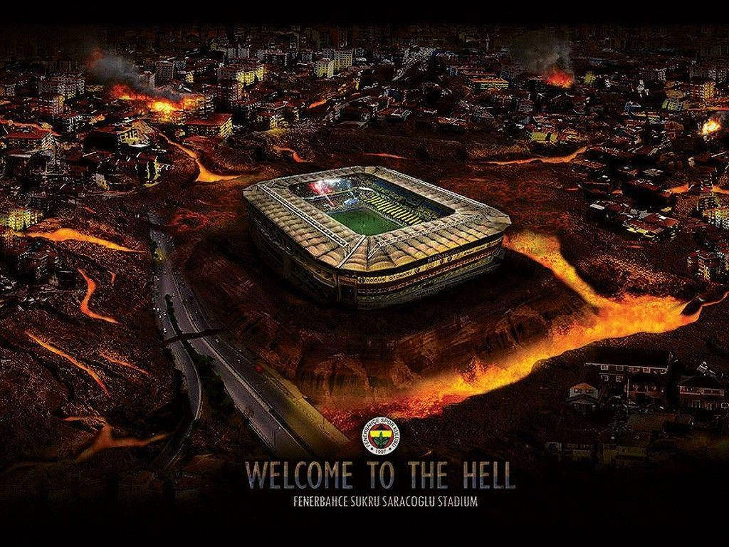 Estadiode Fútbol En El Infierno Fenerbahçe. Fondo de pantalla