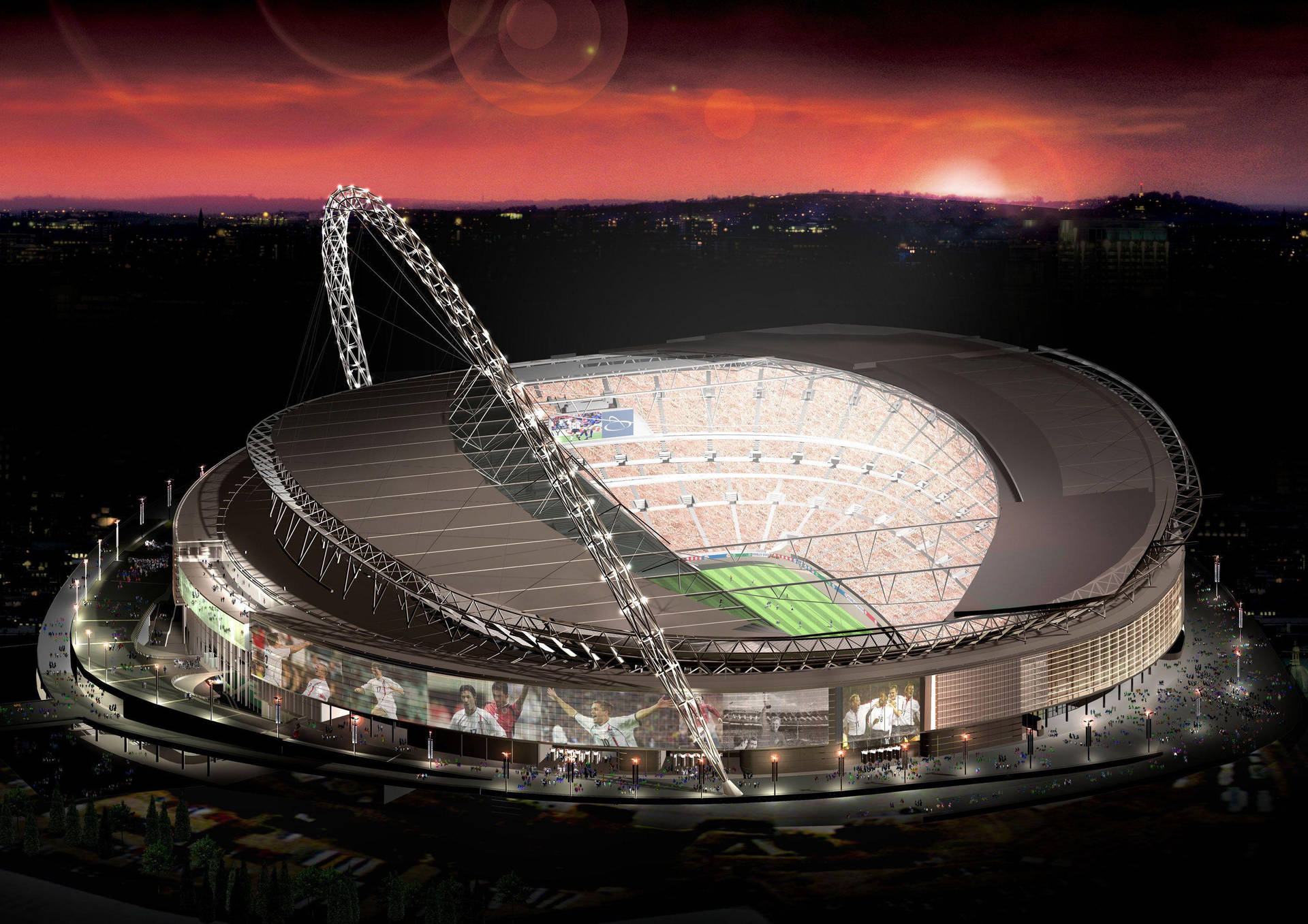 Football Stadium Wembley Structure