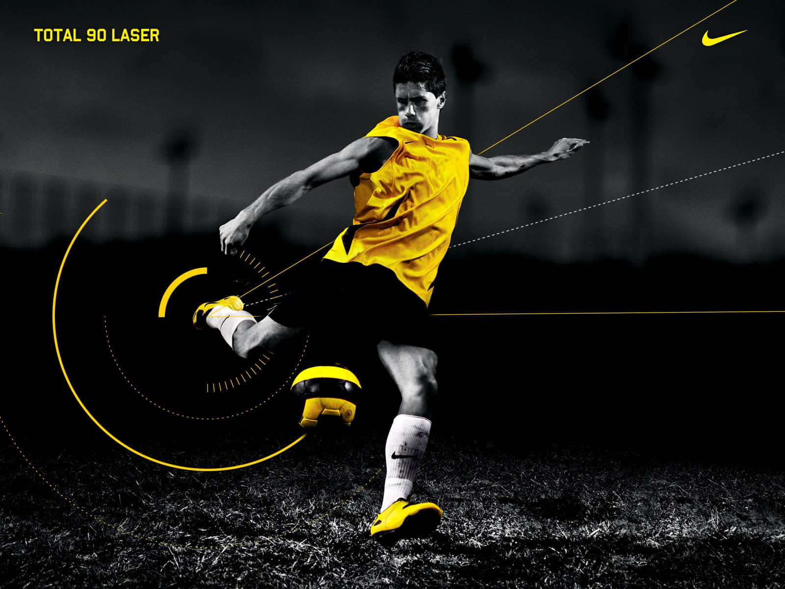 Black And Yellow Footballer Picture